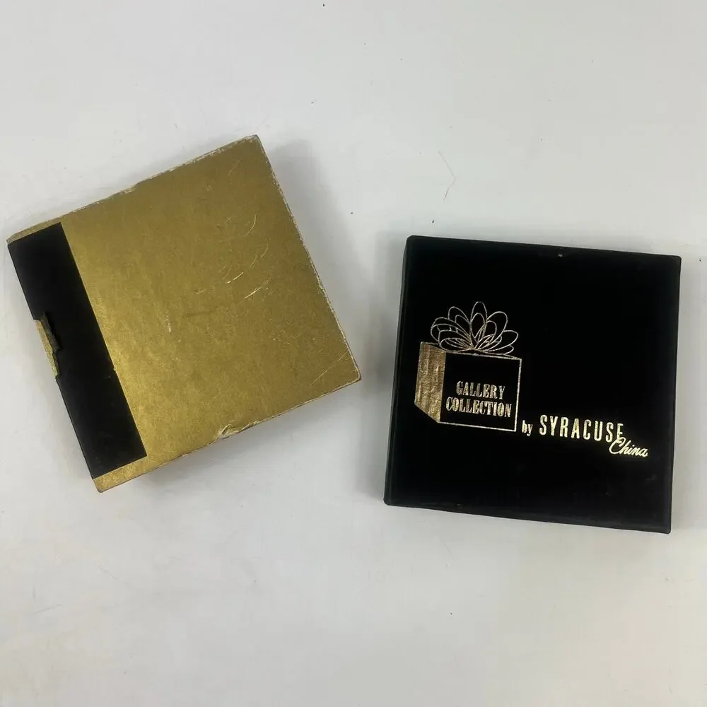 Syracuse Gallery Collection Boxed Mini Plate Gold Trim 3.75